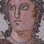 12-The Muse EUTERPE with two tibiae, Roman mosaic, Tarragona, Spain